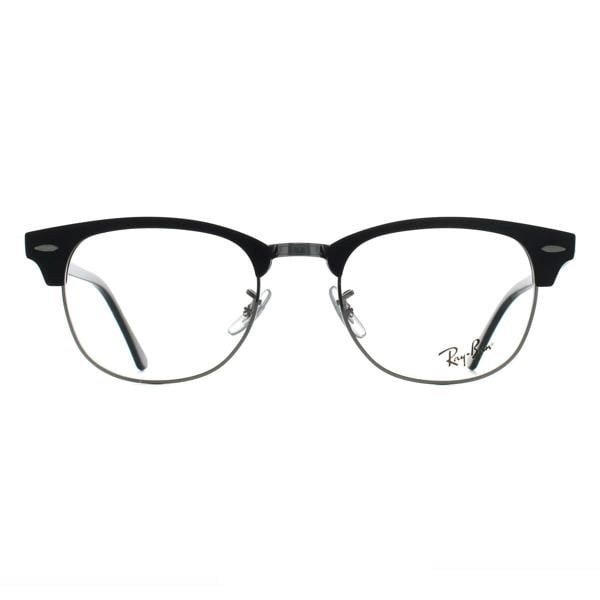 Ray-Ban Glasses Frames RX5154 Clubmaster 2000 Black on Silver Men Women