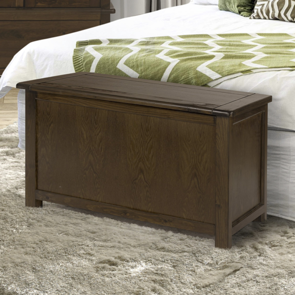 Core Products Boston Bedroom Storage Trunk Chest, Lacquer Finish