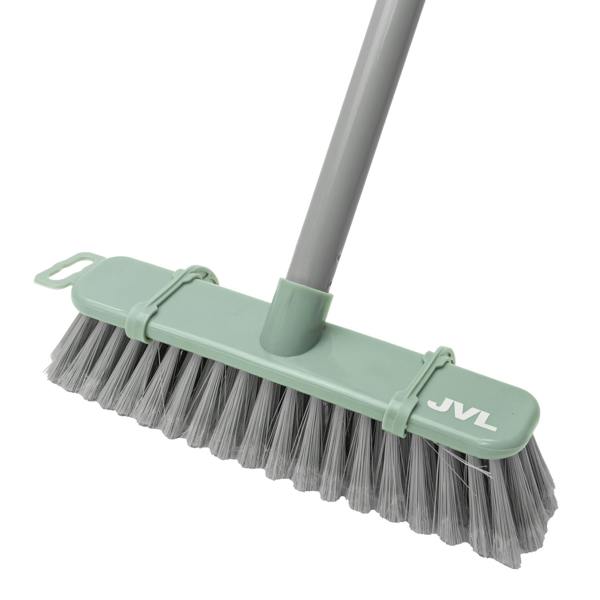 JVL Angled Sweeping Brush With Soft Bristles - Grey