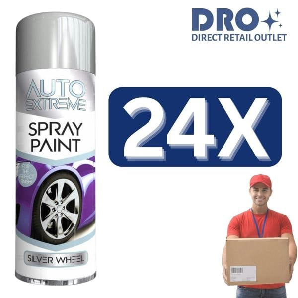 Auto Extreme 24X - Auto Extreme Silver Wheel Spray Paint 250ml