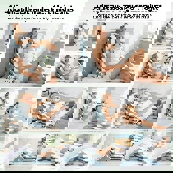 Lavio Large Wedge Pillow Cooling Memory Foam Orthopaedic Bed Cushion Acid Reflux