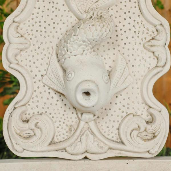 Large White Stone Fish design Wall Fountain (NO PLINTHS) 