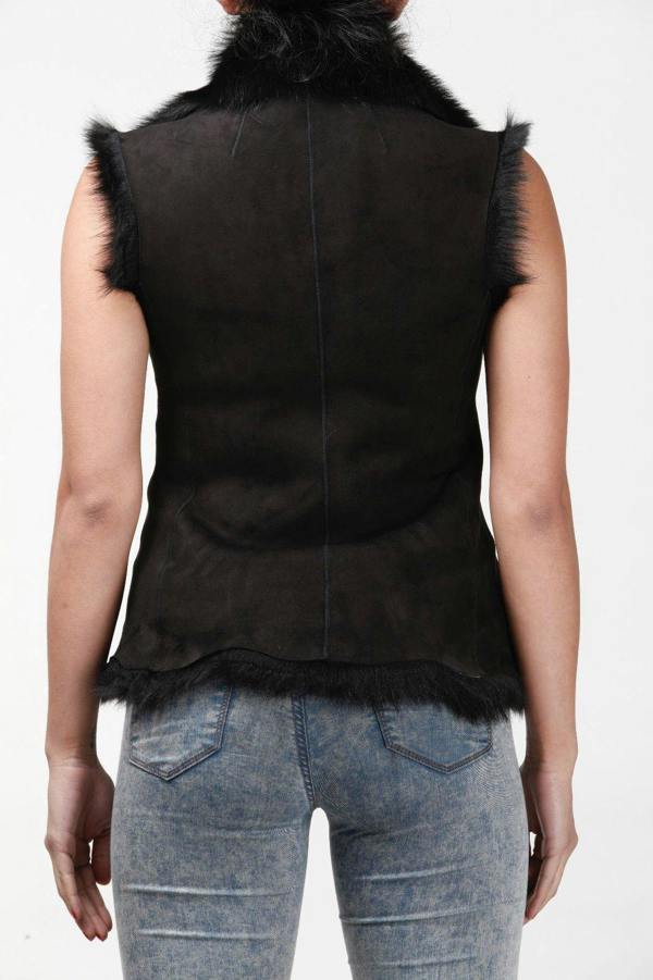 Infinity Leather Women's Toscana Sheepskin Short Gilet-Denver