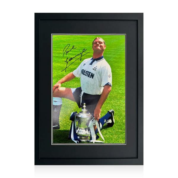 Paul Gascoigne Signed Tottenham Hotspur Image Deluxe Mount Frame