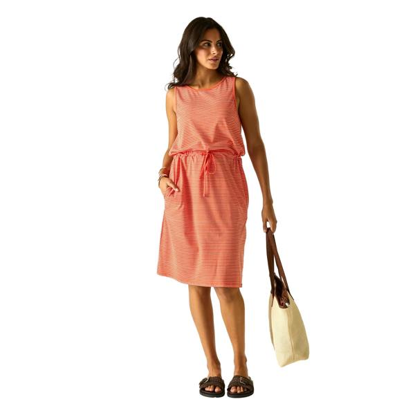 Regatta Womens/Ladies Amorie Dress - Tangerine Tango/White - 