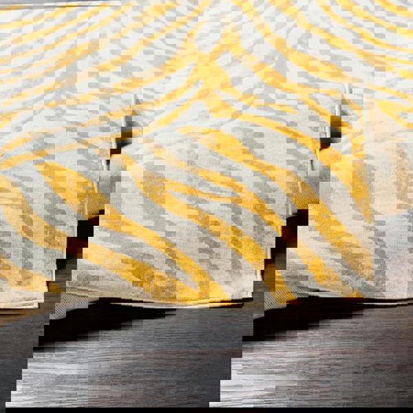 Livabliss City-Animal Print Grey Beige Yellow Boho Zebra Pattern Rug