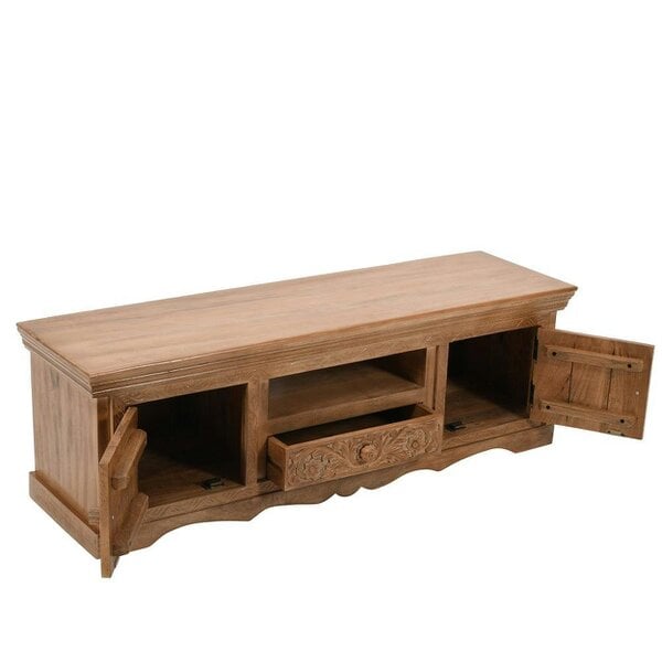 Wyld Haus Brighton Mango Wood TV Cabinet with 2 Doors 1 Drawer and 1 Shelf