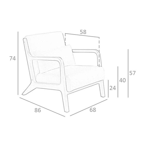 Angel Cerdá White Fabric Armchair 5100