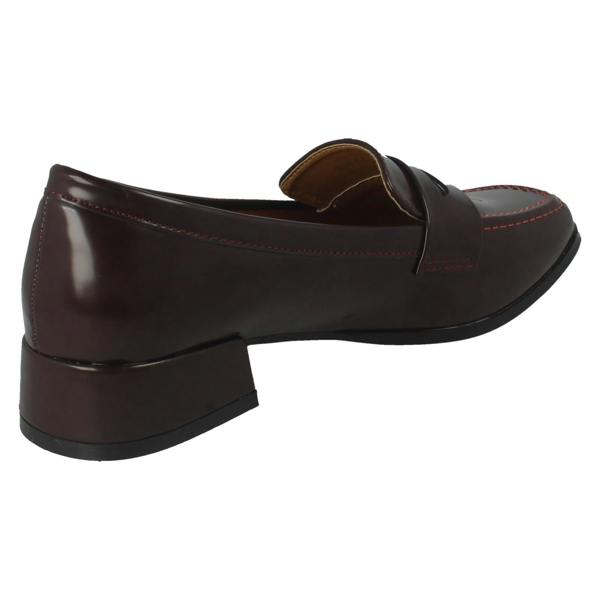 Spot On Ladies Spot On Low Heel Loafer Shoes F90155