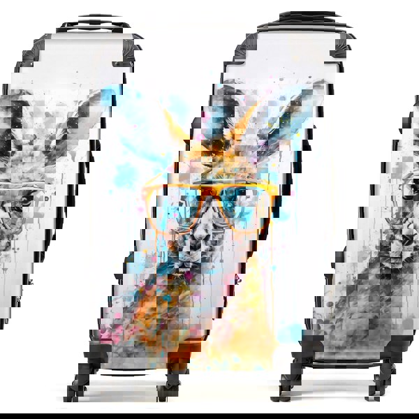 Warren Reed Splashart Kangaroo In Glasses Suitcase