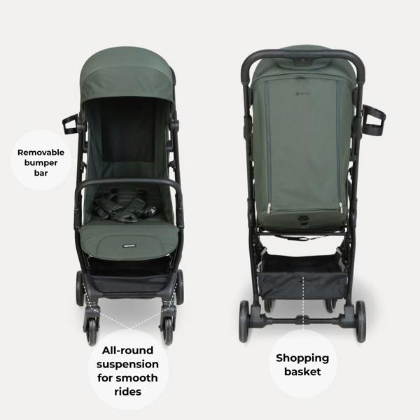 My Babiie MBX6 Compact Stroller - Forest Green