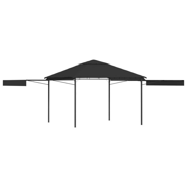 Berkfield Gazebo with Double Extending Roofs 3x3x2.75 m Anthracite 180g/ma_