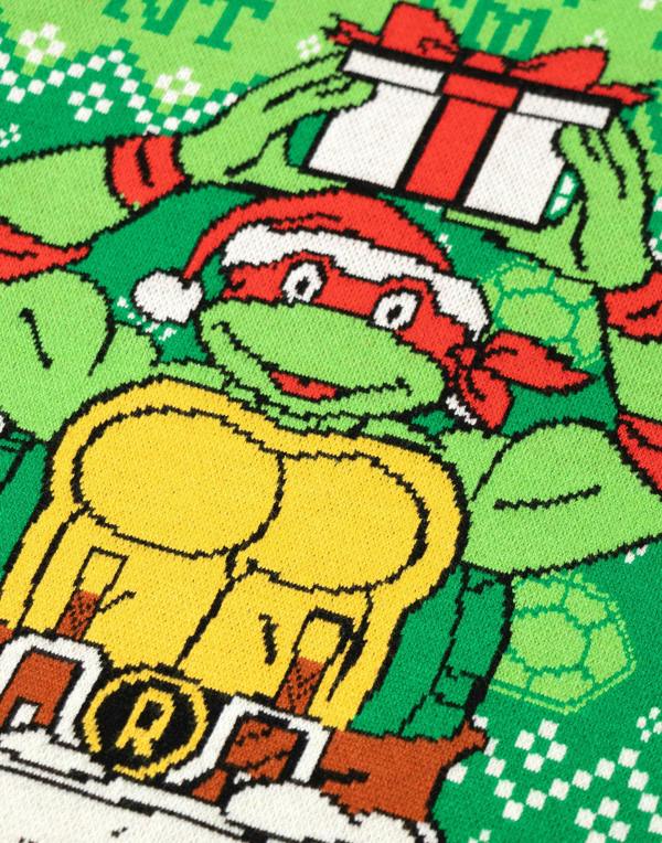 Teenage Mutant Ninja Turtles Unisex Kids Green Raphael Christmas Jumper