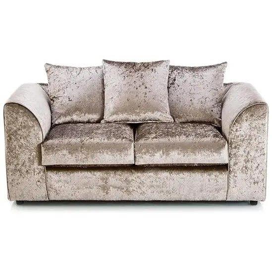 Snug Furniture Venice Crushed Velvet 3+2 Beige Sofa Set