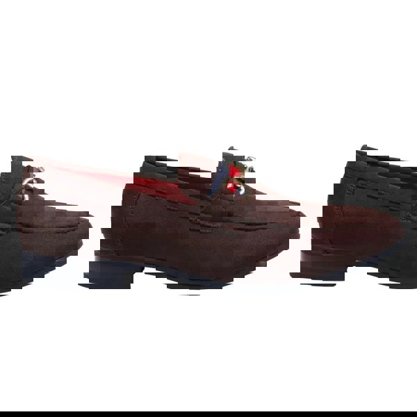 Dolcetto Men's Suede Leather Lined Gold Buckle Loafers