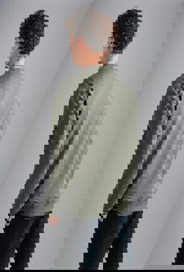 Paul & Shark Men's X-Soft Cotton Tencel Sweatshirt with Embroidered Shark - Green