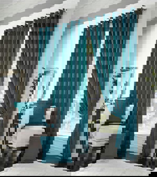 Luxury Living Adi Lined Ring Top Eyelet Curtains