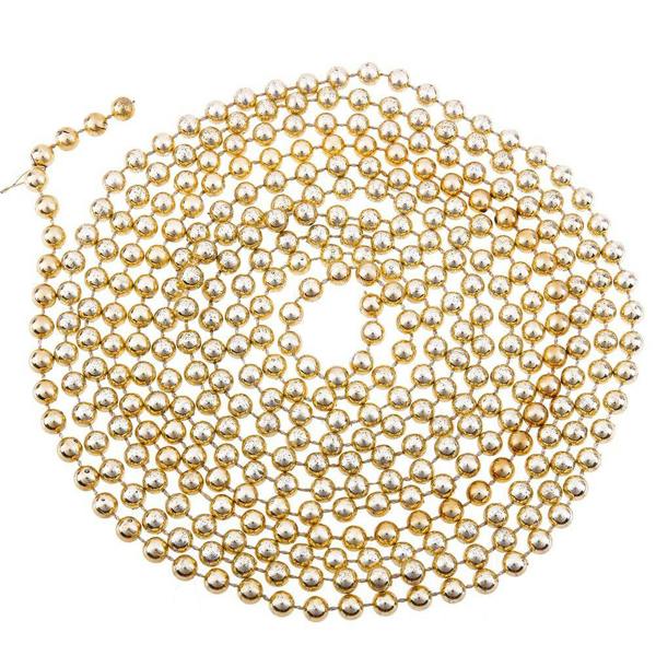 24ft Metallic Bead Garland for Christmas Trees, Home Displays and Festive Craft Decoration image 1