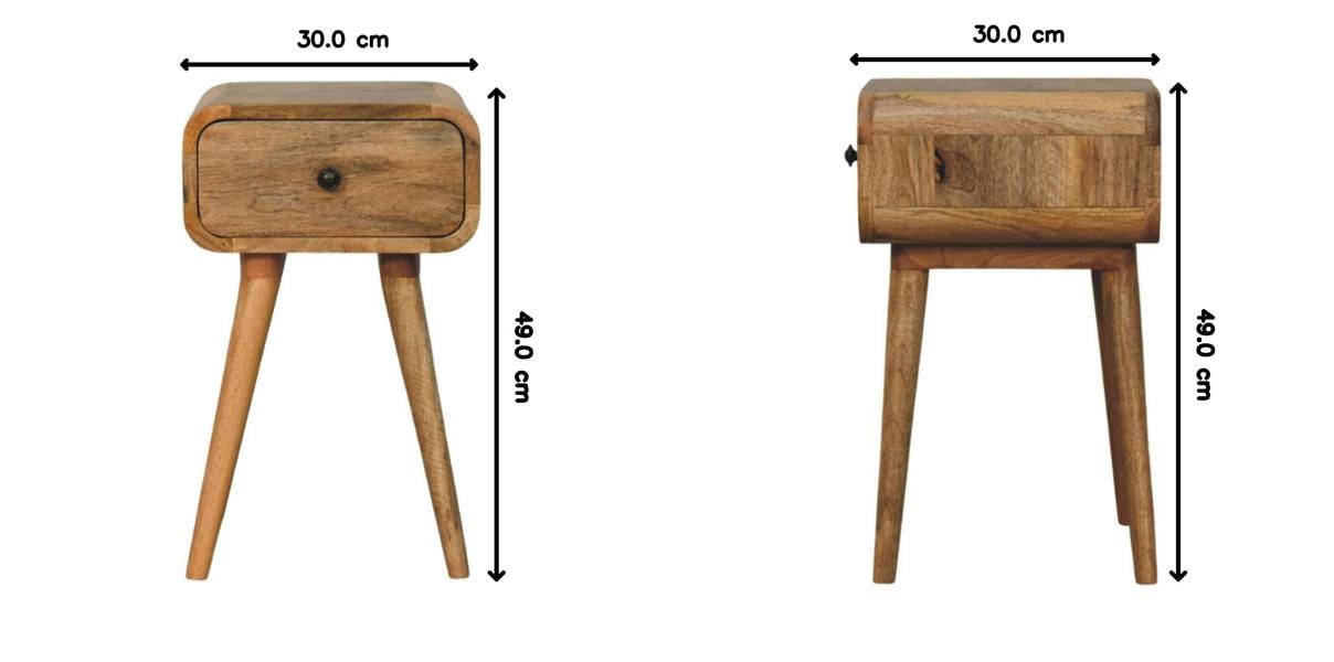 Artisan Furniture Solid Wood Avora Mini Oak-ish Nightstand with 1 drawer