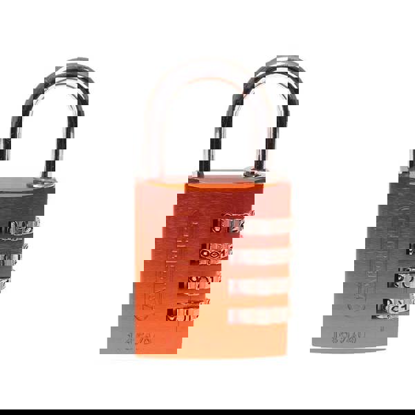 Abus Mechanical 145 Series Aluminium Combination Padlock - Orange - 
