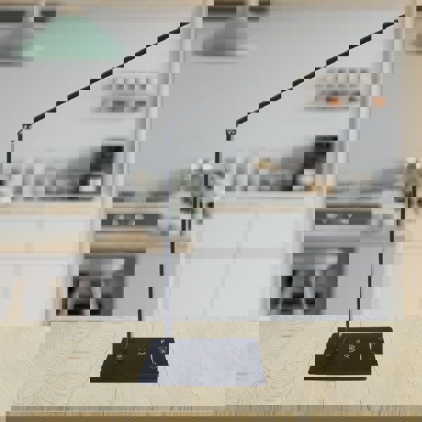 Milagro Vario Designer Black Desk Lamp Wireless Phone Charging Adjustable Dimmable Great For Home Office