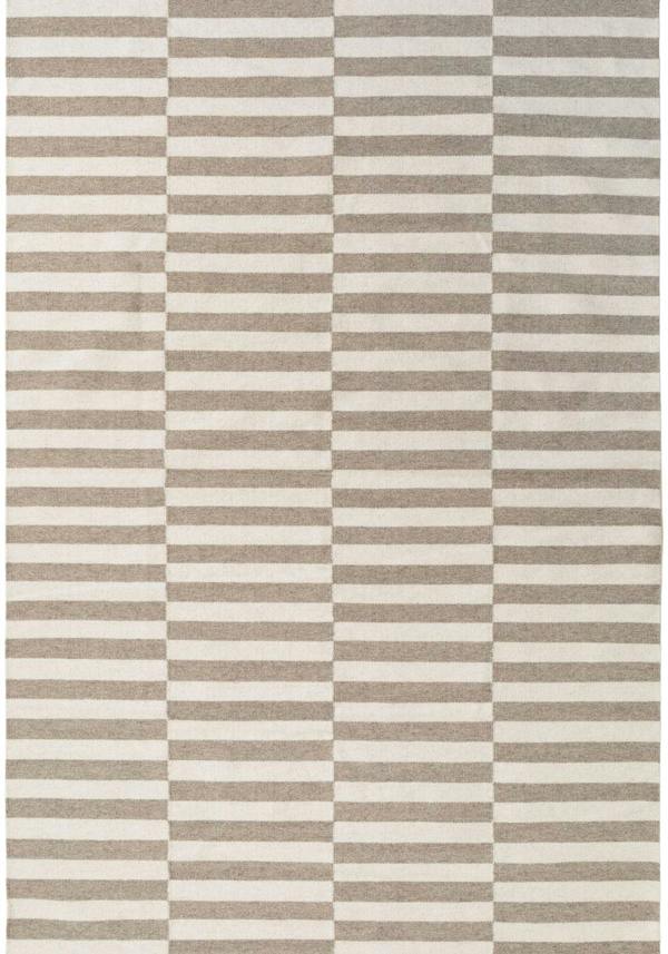Vika Grey wool rug, striped design, reversible, underfloor heating, hand-woven, easy-care rug.