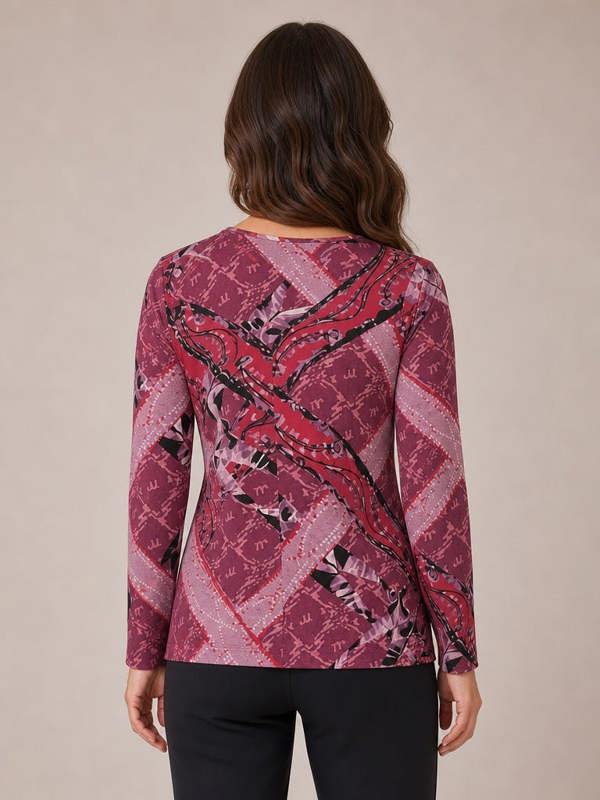 TIGI Woven Chain Round Neck Top