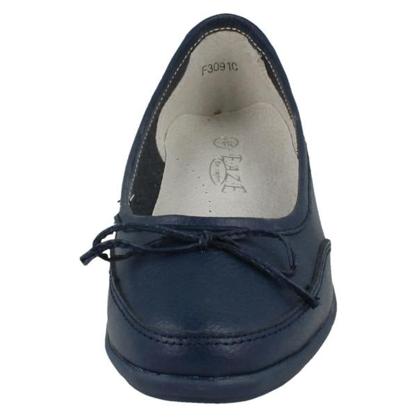 Eaze Ladies Eaze Flat Bow Vamp Casual Slip On Ballerina