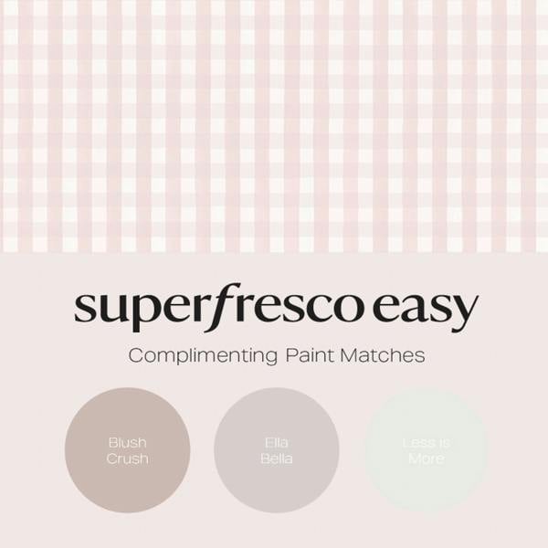 Superfresco Easy Hattie Gingham Pink Wallpaper