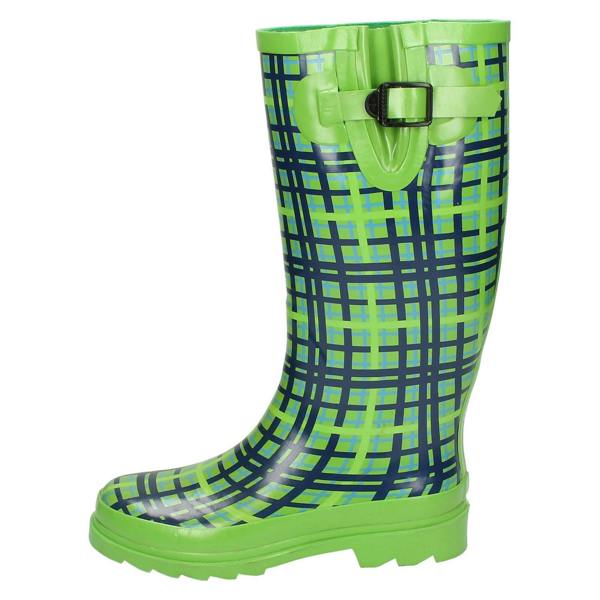 Spot On Ladies Spot On Tartan Print Wellington Boots