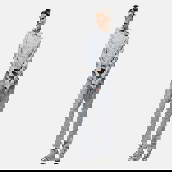 Good For Nothing Grey Cropped Bouclé Knitted Hoodie - Grey Image 4