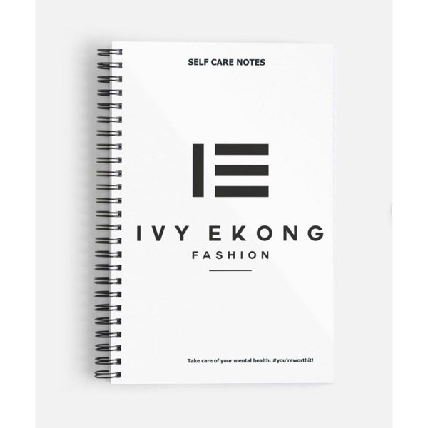 IvyEkongFashion JOURNAL BOOK ONE SIZE / WHITE IEF Self Care Note Book