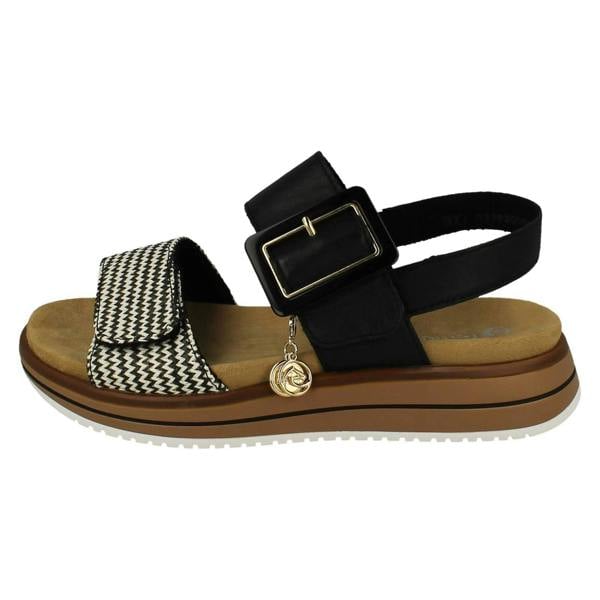 Remonte Ladies Remonte X Elle Faux Buckle Sandals D1J53