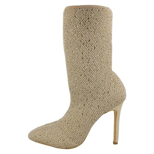 Anne Michelle Ladies Anne Michelle High Heel Diamante Studded Calf Boots