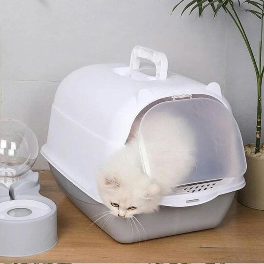 Havendro Extra Large Open Cat Litter Tray High Sided Deep Jumbo Rim Pan Box Loo Toilet