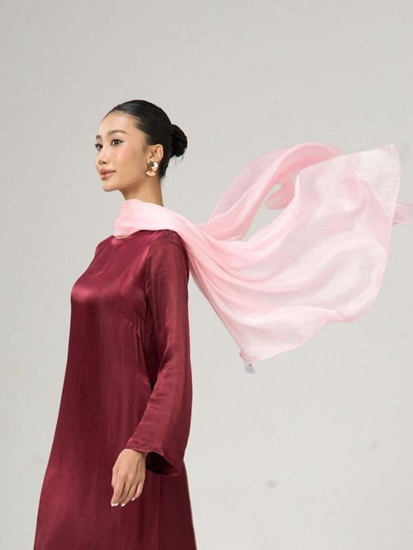 Blush Pink Silk Scarf – Hand-Dyed Mulberry Silk, Bridesmaid & Mother of the Bride Wrap