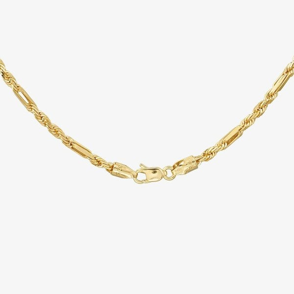 T. H. Baker 9ct Yellow Gold 18 Inch Figaro Rope Chain SRFC-210-9Y-18