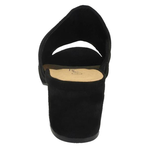 Anne Michelle Ladies Anne Michelle Mid Heel Rouched Vamp Mules