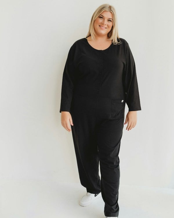 Mila Black Long Sleeve Jumpsuit- image 5