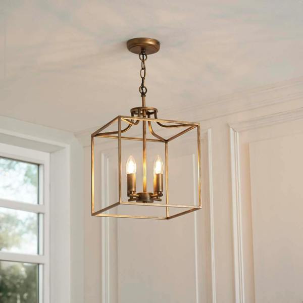 Pagazzi Lighting Grove Matte Antique Brass Ceiling Light Pendant