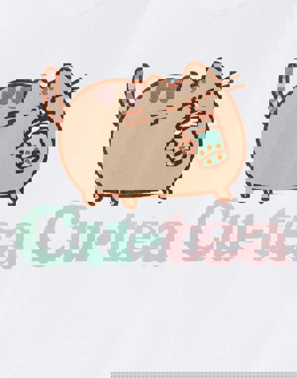 Pusheen Womens White Cutea Short Sleeved T-Shirt