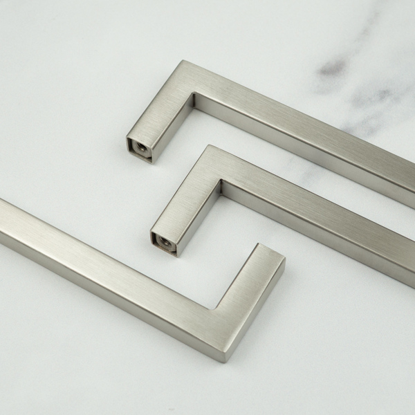 Handle & Home Brushed Nickel Square Cabinet Handles