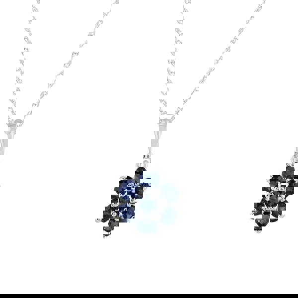 Floral Sapphire Cluster Stud Earrings & Pendant Set Image 5