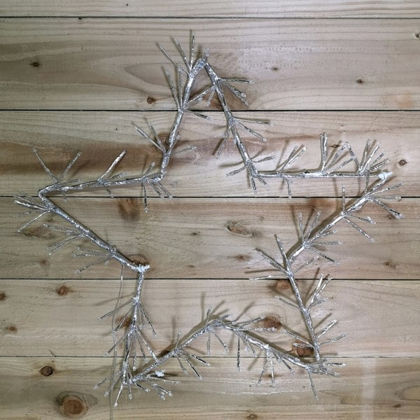 Samuel Alexander 60cm Silver Christmas Star 150 Ice White LED Indoor/Outdoor Christmas Decorations