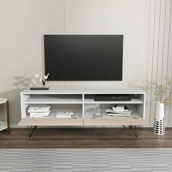 Decorotika Flay Modern Tv Stand TV Cabinet for TV's up to 65"