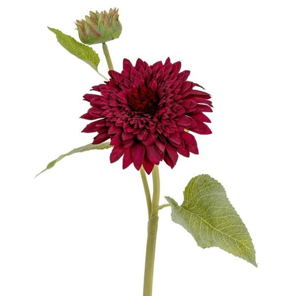 Wyld Haus Set of 3 Artificial Flowers Dahlia Burgundy Raven Stems