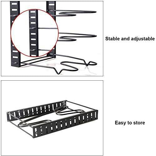 HYGRAD BUILT TO SURVIVE HYGRAD® 8 Tier Organising Rack for Pots & Pans 8 Tier Metal Cupboard & Cabinet Organiser for Cutlery & Pans