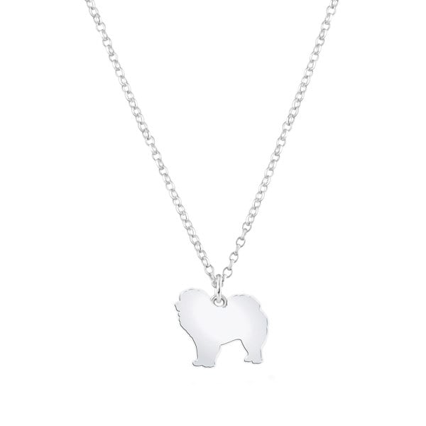 Mylee London Chow Chow Silhouette Silver Necklace - Personalised