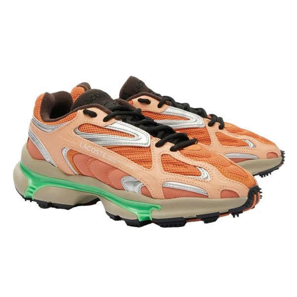 Lacoste Mens L003 2K24 Trainers - Orange/Green