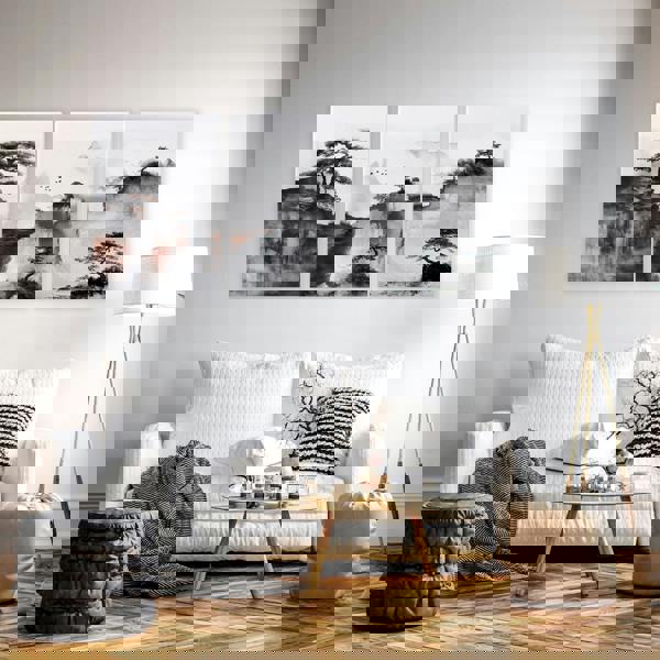 Living Room Wall Decoration | Set of 3 Asian Inspired Wall art Prints